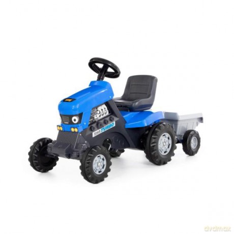 Polesie 84637 Traktor - jeździk na pedały Turbo z naczepą niebieski