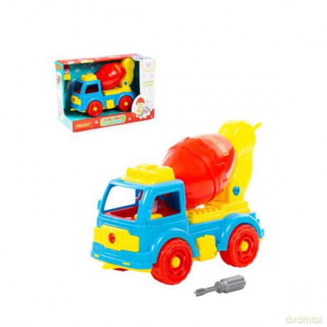 Polesie 84804 Klocki-transport Samochód betoniarka 29 elelmentów w pudełku [KLOCKI]