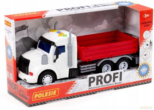 Polesie 91673 "Profi" samochód inercyjny zeświatłem i dźwiękiem czerwony w pudełku
