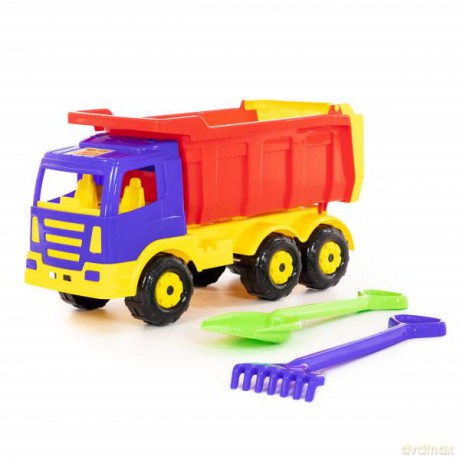 Polesie 9851 "Premium", wywrotka MAXI + łopata duża, grabki duże w worku