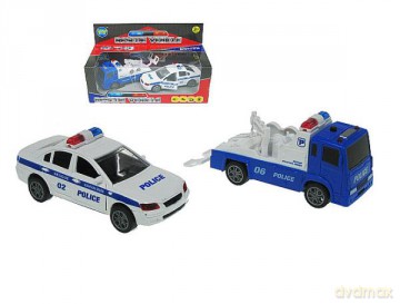 Policja i holownik 13 cm światło dźwięk YY2020-15E Hipo H12884 mix