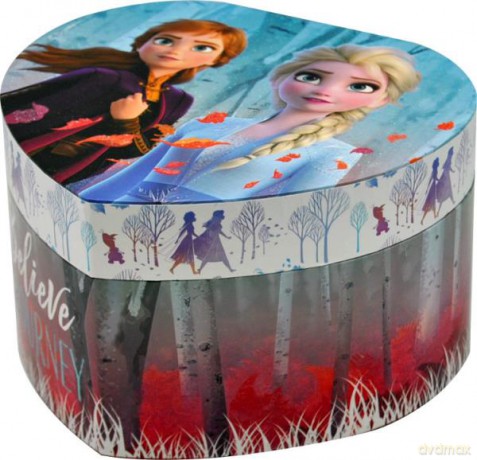 Pudełko na biżuterię z lusterkiem i dźwiękami Serce Frozen 2 WD20734 Kids Euroswan