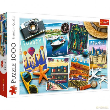 Puzzle 1000 el. Wakacyjne pocztówki 10714 [PUZZLE]