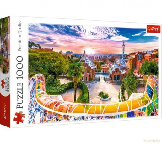 Puzzle 1000 el. Zachód słońca nad Barceloną, Hiszpania 10711 [PUZZLE]