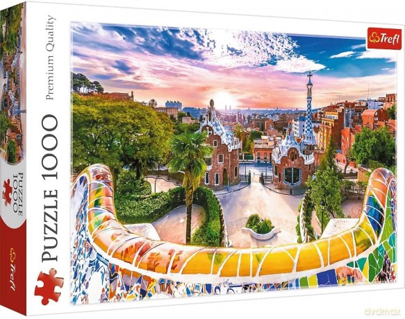 Puzzle 1000 el. Zachód słońca nad Barceloną, Hiszpania 10711 [PUZZLE]
