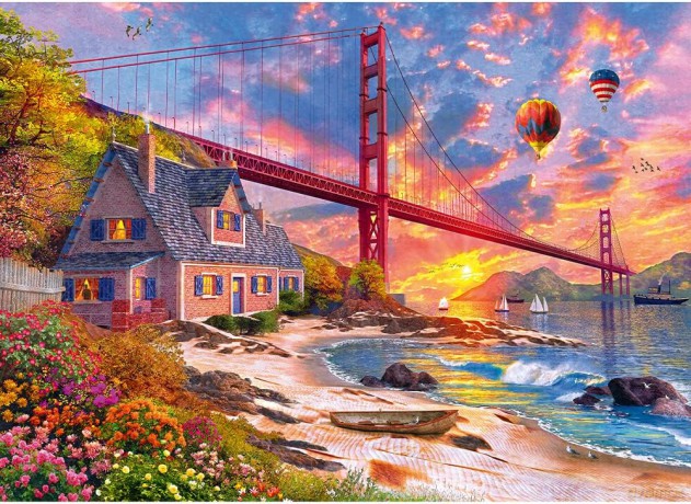 Puzzle 1000 el. Zachód słońca nad Golden Gate 20164 [PUZZLE]