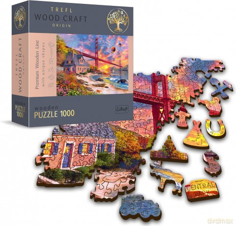 Puzzle 1000 el. Zachód słońca nad Golden Gate 20164 [PUZZLE]