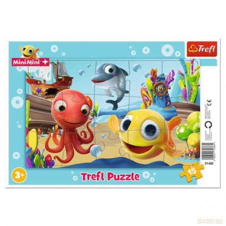 Puzzle 15el ramkowe - Zabawy Rybki MiniMini 31402 [PUZZLE]