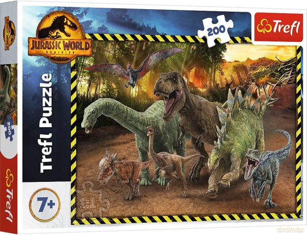 Puzzle 200 el. Dinozaury z Parku Jurajskiego 13287 [PUZZLE]