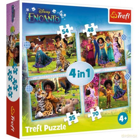 Puzzle 4w1 Nasze magiczne Encanto. Disney 34615 [PUZZLE]