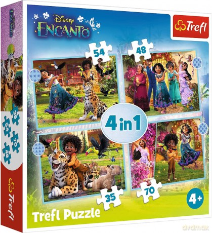 Puzzle 4w1 Nasze magiczne Encanto. Disney 34615 [PUZZLE]