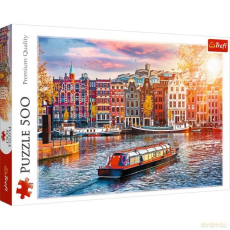 Puzzle 500 el. Amsterdam, Holandia 37428 [PUZZLE]