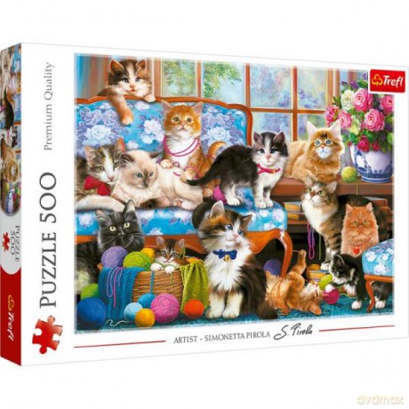 Puzzle 500 el. Kocia rodzina 37425 [PUZZLE]