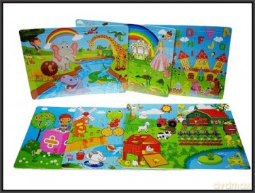 Puzzle drewniane 22x30 cm 6 wzorów LA102/1030 [PUZZLE]