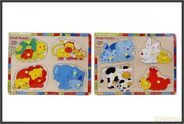 Puzzle drewniane 30x22,5 cm Zwierzęta 2 wzory 610076 mix [PUZZLE]