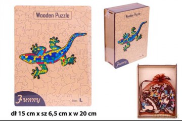 Puzzle drewniane 3D Jaszczurka skrzynka 183el rozmiarL 1006101 [PUZZLE]