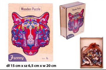 Puzzle drewniane 3D LWICA skrzynka 183el rozmiarL 1006107 [PUZZLE]