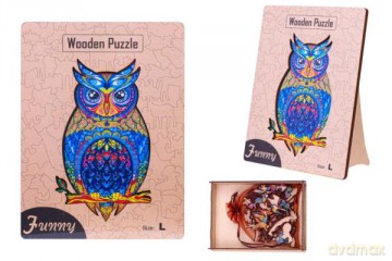 Puzzle drewniane 3D SOWA skrzynka 183el rozmiarL 1006084 [PUZZLE]