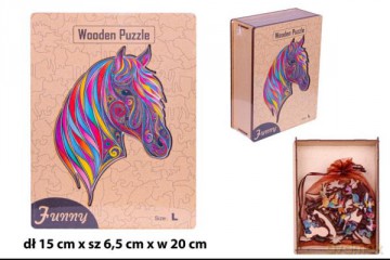 Puzzle drewniane Głowa konia skrzynka 1006099 [PUZZLE]