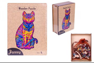 Puzzle drewniane Kotek skrzynka 183el. 1006089 [PUZZLE]