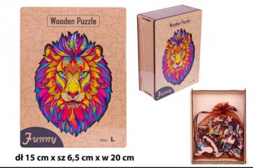 Puzzle drewniane Lew skrzynka 183el. 1006083 [PUZZLE]