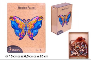 Puzzle drewniane Motyl skrzynka 183el. 1006085 [PUZZLE]