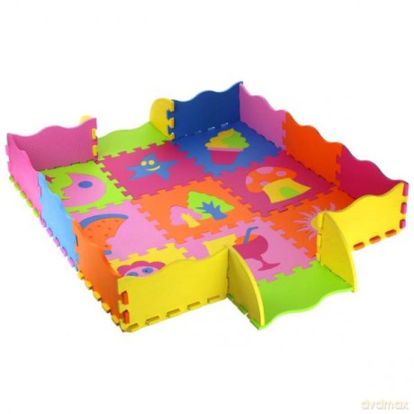 Puzzle piankowe podłogowe. Kształty, kolory. [PUZZLE]