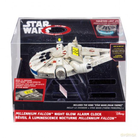 Radio z budzikiem, świeci w nocy Star Wars Millenium Falcon SW-347