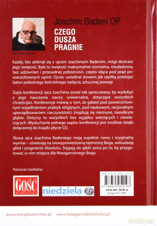 Czego Dusza Pragnie Elementarz Duchowy (twarda) - Joachim Badeni Op [KSIĄŻKA]+[CD]