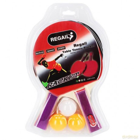 Rakietki do ping-ponga + 3 piłeczki