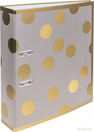 Segregator A4 75mm Satin Metallic zlote kropki INTERDRUK