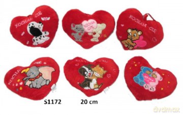 Serce 6 wzorów Kocham Cię 20 cm 136961 mix
