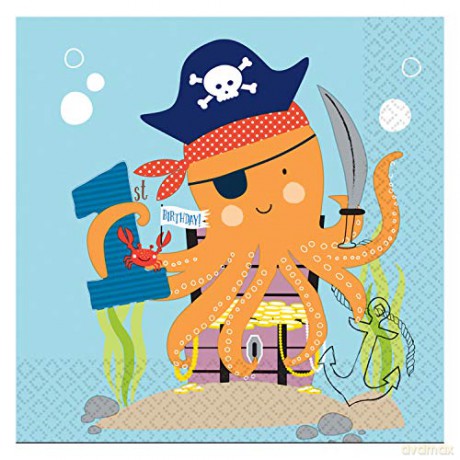 Serwetki na roczek Ahoy Pirat 33x33 cm 16 szt 9904650