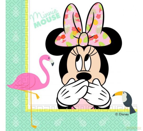 Serwetki papierowe "Minnie Tropical Disney", rozm 33x33 cm, 20 szt