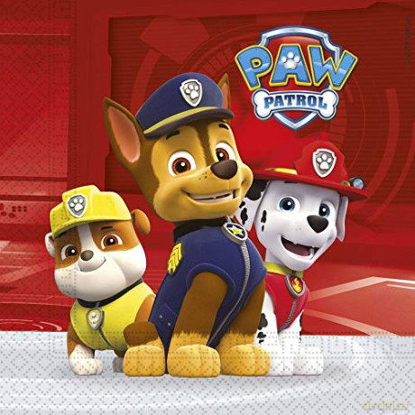 Serwetki papierowe "Paw Patrol - Ready For Action", rozm, 33 x 33 cm, 20 szt