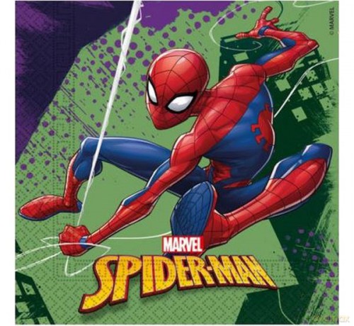 Serwetki papierowe "Spiderman Team Up", rozm. 33x33 cm, 20 szt