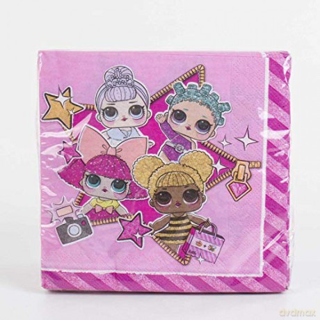 Serwetki papierowe LOL glitter metalic 33x33 cm /20