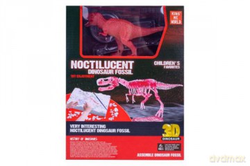 Skamielina fluo Dinozaur czerwony 1004237