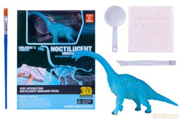 Skamielina fluo Dinozaur niebieski 1004239