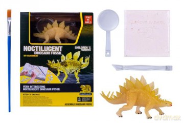 Skamielina fluo Dinozaur żółty 1004240