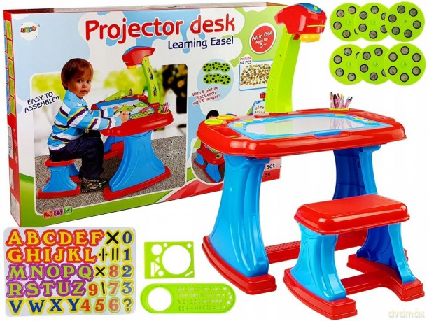 Stolik edukacyjny z projektorem niebieski 459180