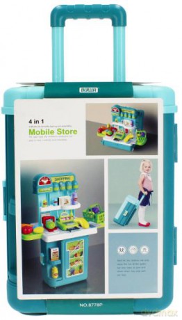 Supermarket Wózek + akcesoria 4w1