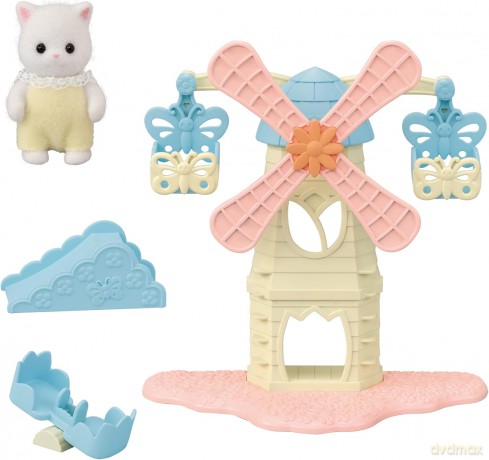 Sylvanian Families Wiatrak z karuzelą zestaw z figurką 5526 [FIGURKA]
