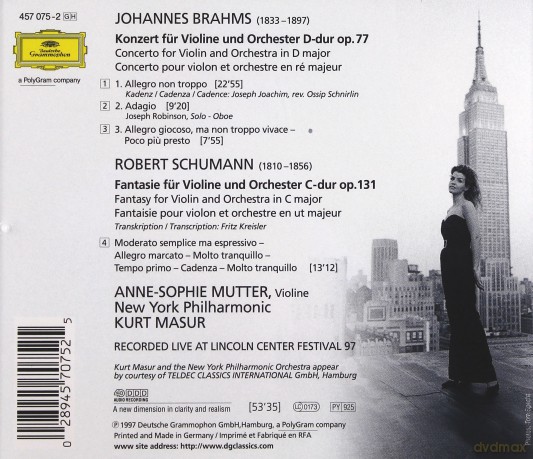 Anne Sophie Mutter: Brahms Vln.Concerto [CD]