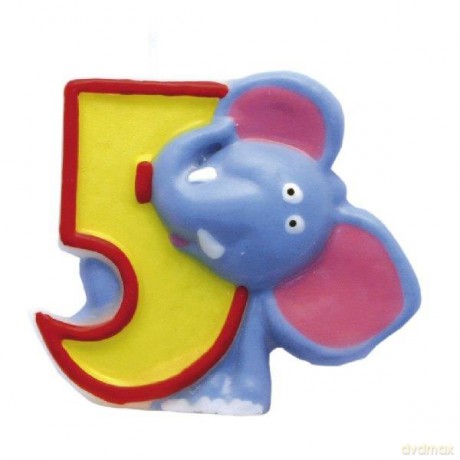 Świeczka cyferka Safari nr5