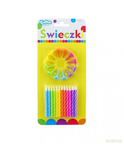 Świeczki urodzinowe "Spiralny wzór" 24/12 6 cm