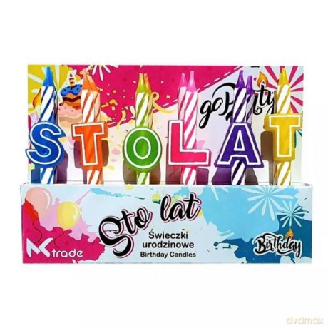 Świeczki urodzinowe "Sto lat" SH-096