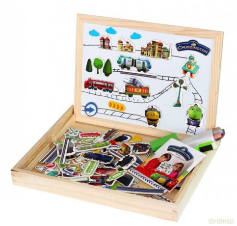 Tablica magnetyczna kredowa edukacyjna Stacyjkowo Chuggington