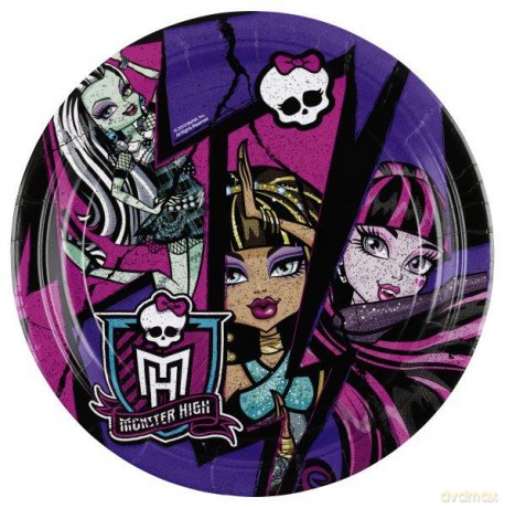 Talerze 18 cm. 8 szt. Monster High 2