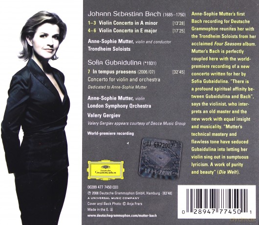 Anne Sophie Mutter: In Tempus Praesens Bach/Gubajdulina [CD]